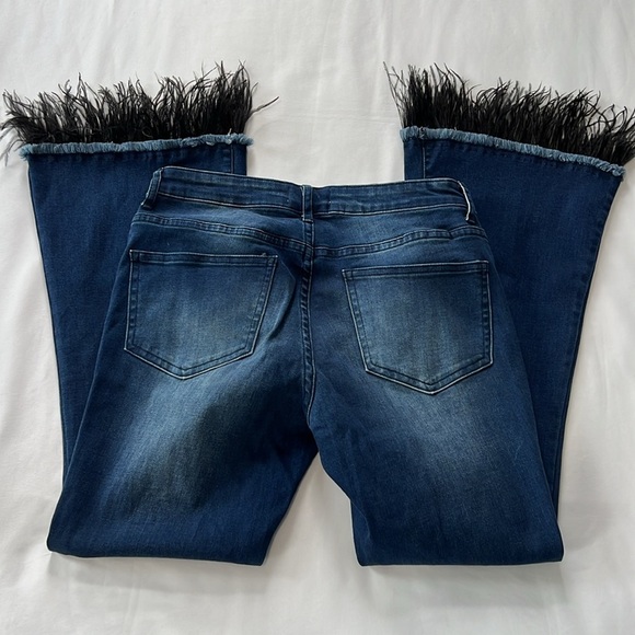 For the Republic Feather Hem Flare Leg Jeans - Picture 4 of 5